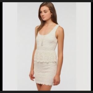 Pins & Needles Cream Lace Mini Dress